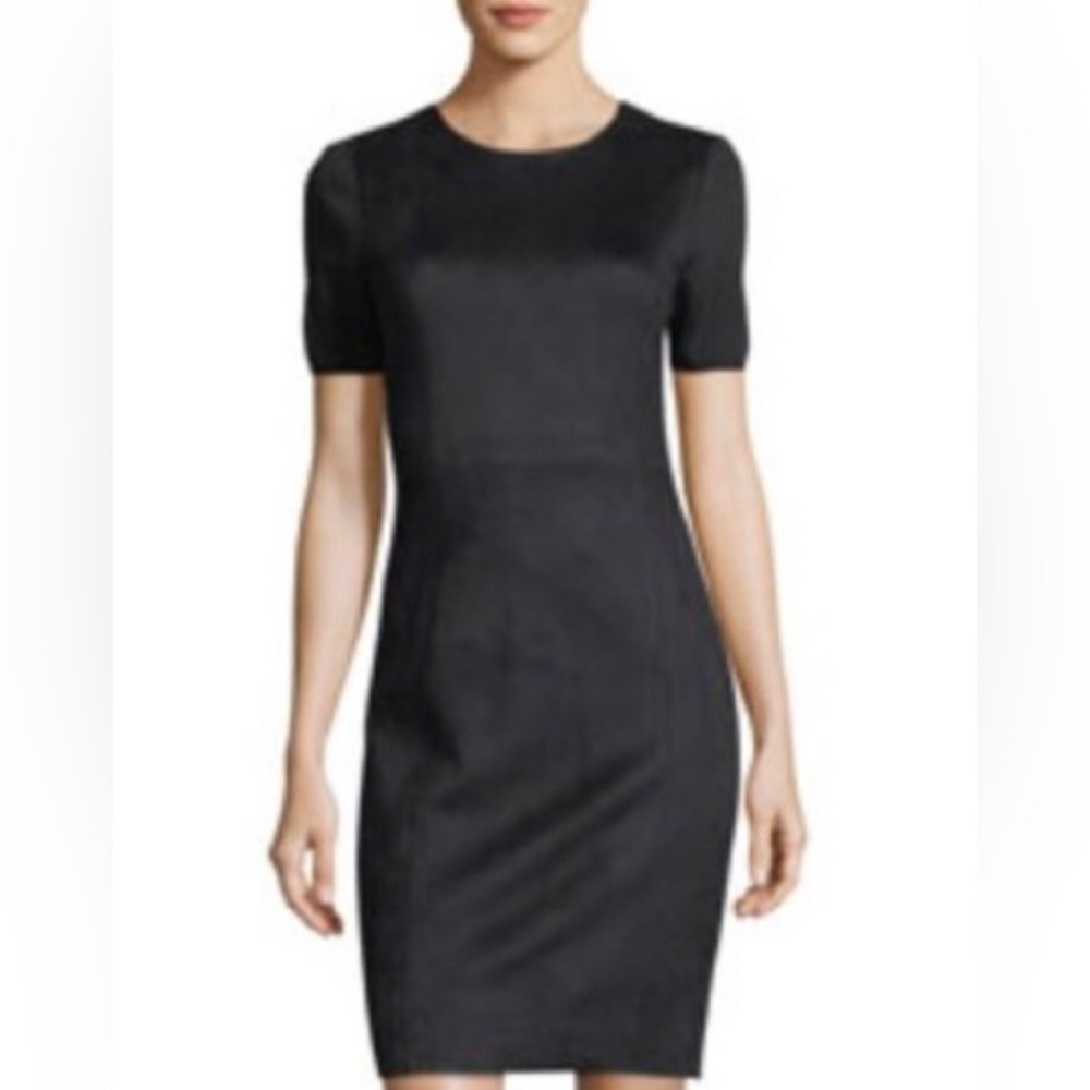 Ellie Tahari Emily Lamb Suede Dress Size 10